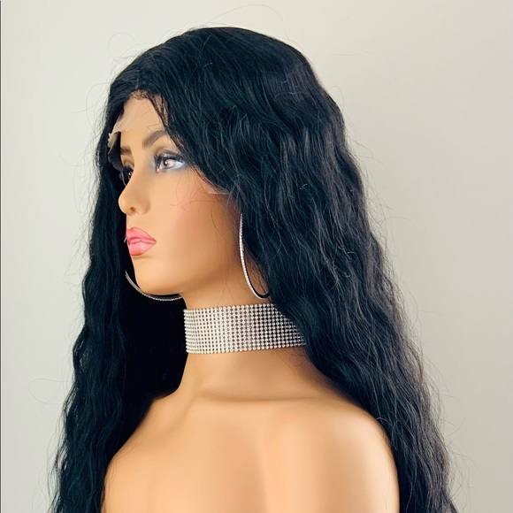 Gorgeous 36” Long Black Premium Fiber Lace Front Wig for Daily Wear or Events - Picture 9 of 14